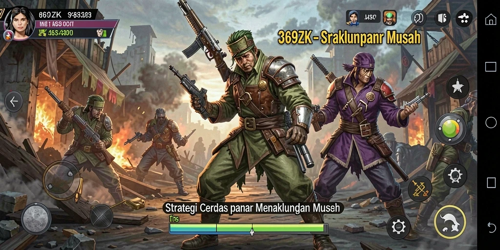 Tampilan gameplay mendebarkan dalam 369ZK yang penuh taktik.