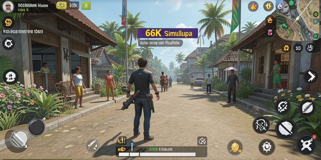 Gameplay 66K yang realistis dan interaktif dalam sesi simulasi.