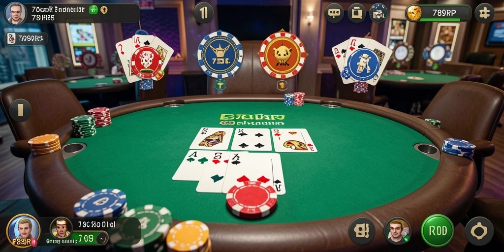 Tampilan gameplay seru dari 789RP yang menggugah semangat bermain Poker.