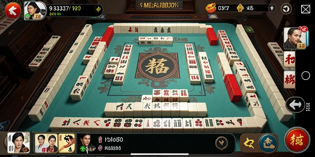 Screenshot dari gameplay Mahjong yang mendebarkan di 93337.