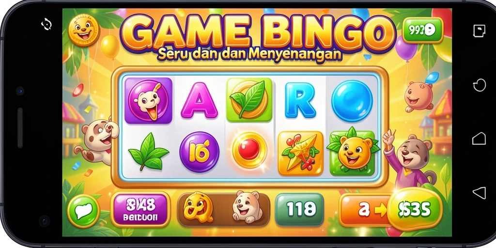 Screenshot gameplay Bingo yang menampilkan kegembiraan permainan.
