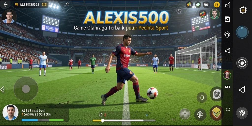 Tampilan gameplay ALEXIS500 dengan aksi olahraga yang menegangkan.