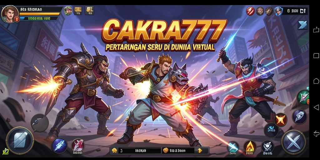 Gameplay CAKRA777: Aksi pertarungan intens dan seru.