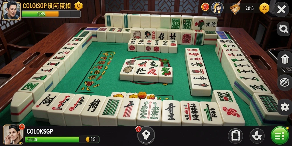 Screenshot gameplay COLOKSGP yang menampilkan aksi Mahjong yang seru.