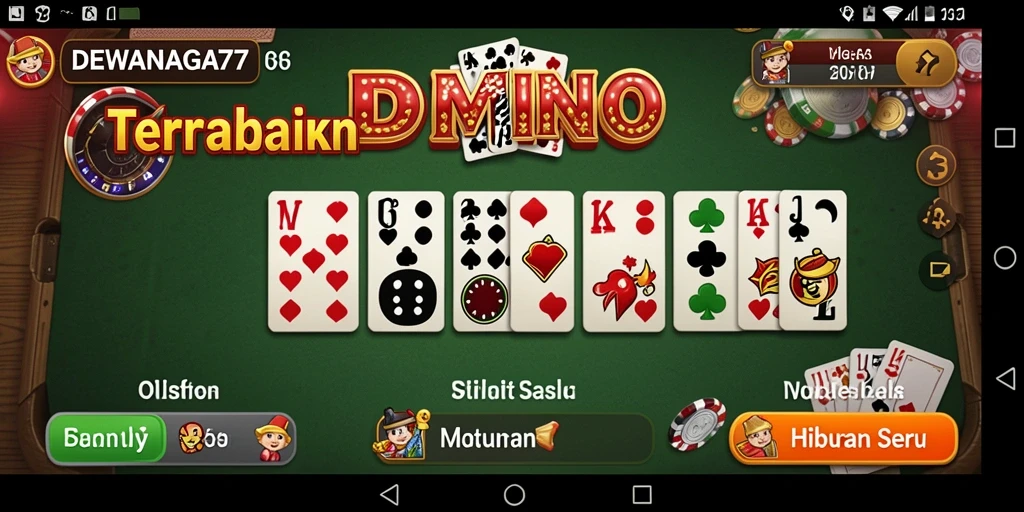 Tampilan gameplay seru dalam DEWANAGA77 yang menampilkan domino.