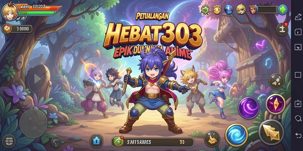 Screenshot gameplay HEBAT303 menunjukkan aksi seru dalam dunia Anime.