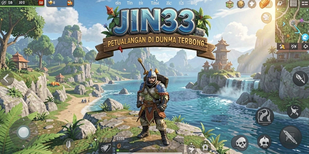 Tangkapan layar menarik dari gameplay JIN33 di dunia terbuka.