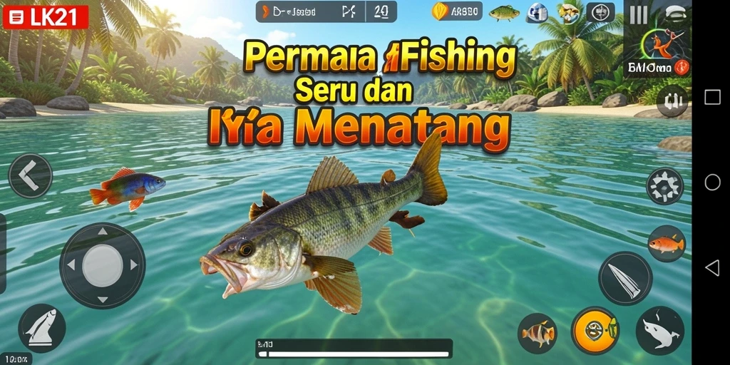 Gameplay LK21 yang menegangkan saat menangkap ikan.