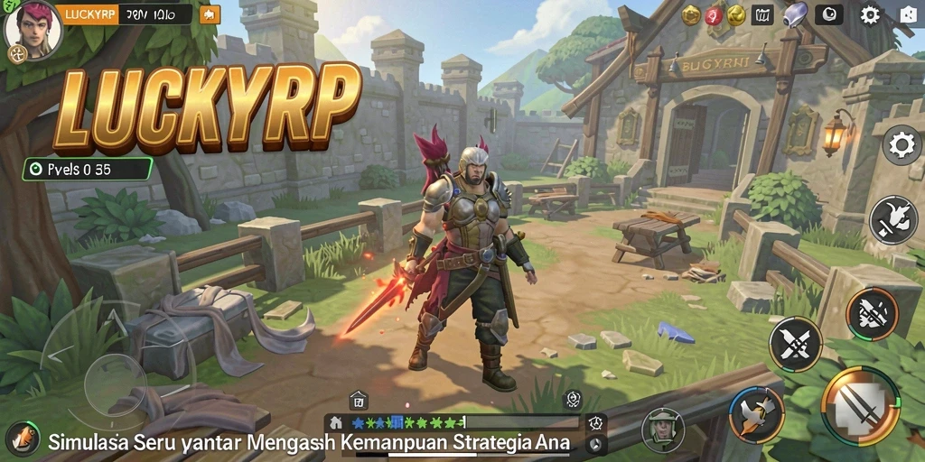 Tampilan gameplay menarik di LUCKYRP dengan berbagai aktivitas simulasi.