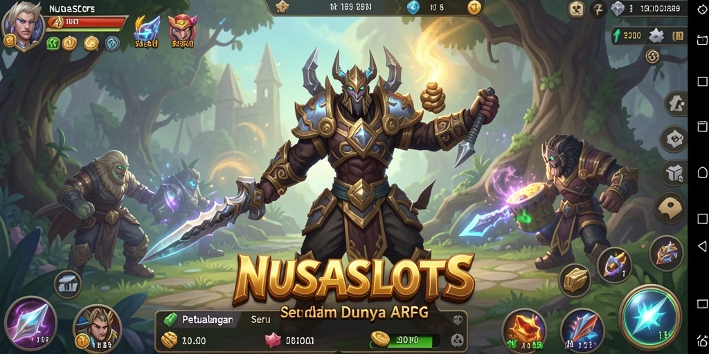 Menggambarkan pertarungan epik dalam NUSASLOTS yang penuh aksi.