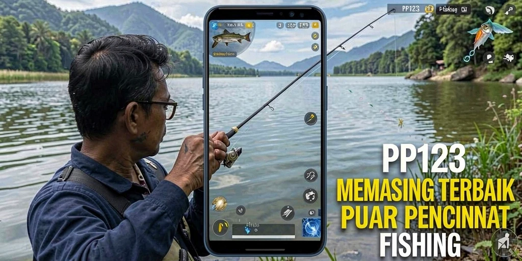 Tampilan screenshot PP123 yang menampilkan momen seru saat memancing.