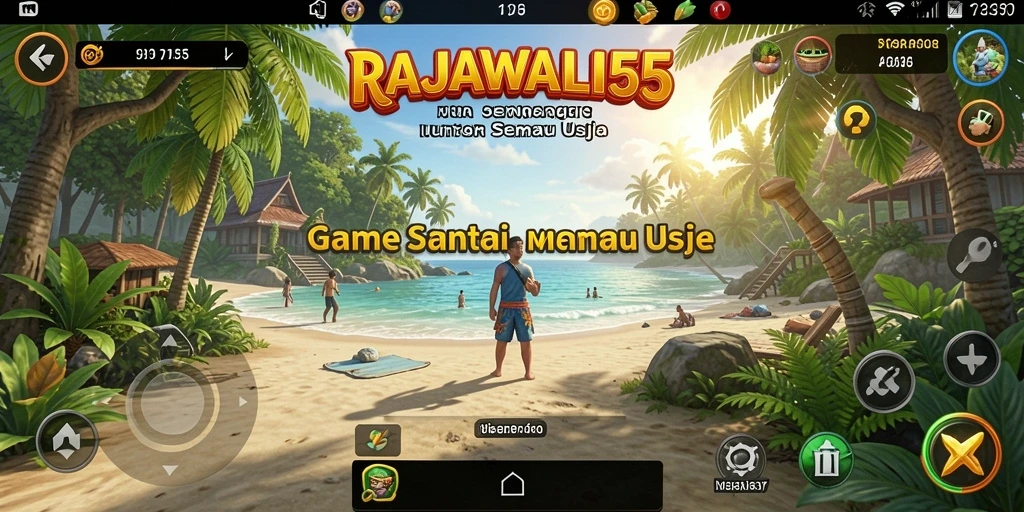 Tampilan gameplay menarik dari RAJAWALI55 yang penuh warna.