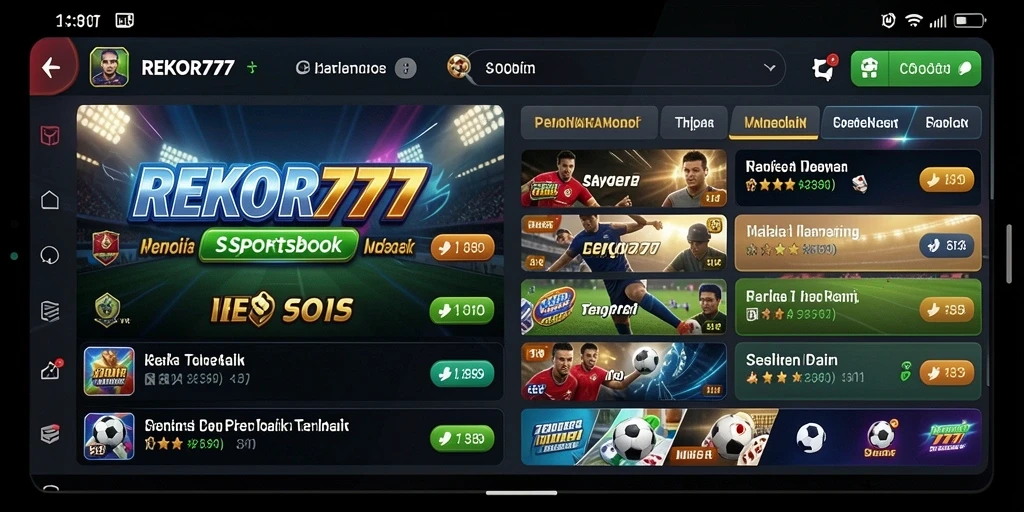 Tampilan utama gameplay REKOR777 dengan opsi taruhan yang menarik.