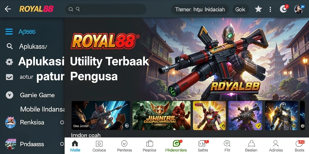 Tampilan antarmuka pengguna ROYAL88 yang sederhana dan efisien.