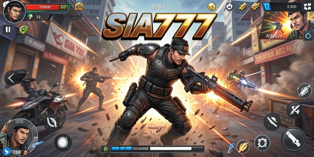 Screenshot SIA777 menampilkan aksi pertempuran seru yang mendebarkan.