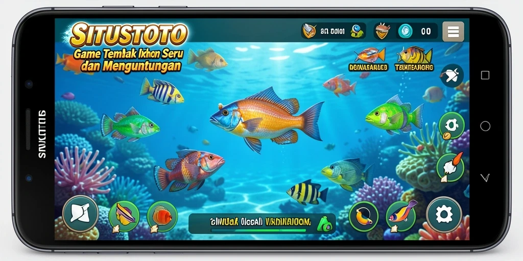 Screenshot utama SITUSTOTO menampilkan aksi menembak ikan yang mendebarkan.