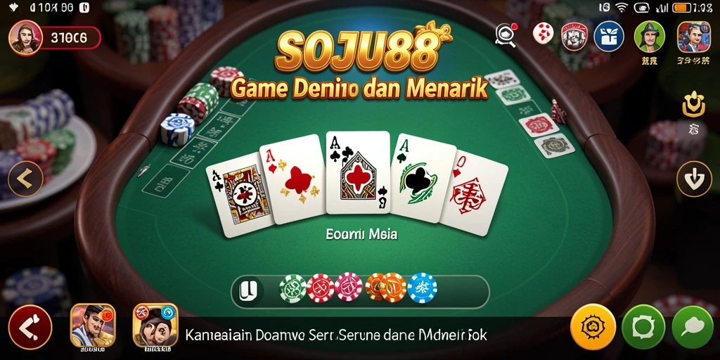 Screenshot gameplay SOJU88 yang menampilkan aksi domino seru.
