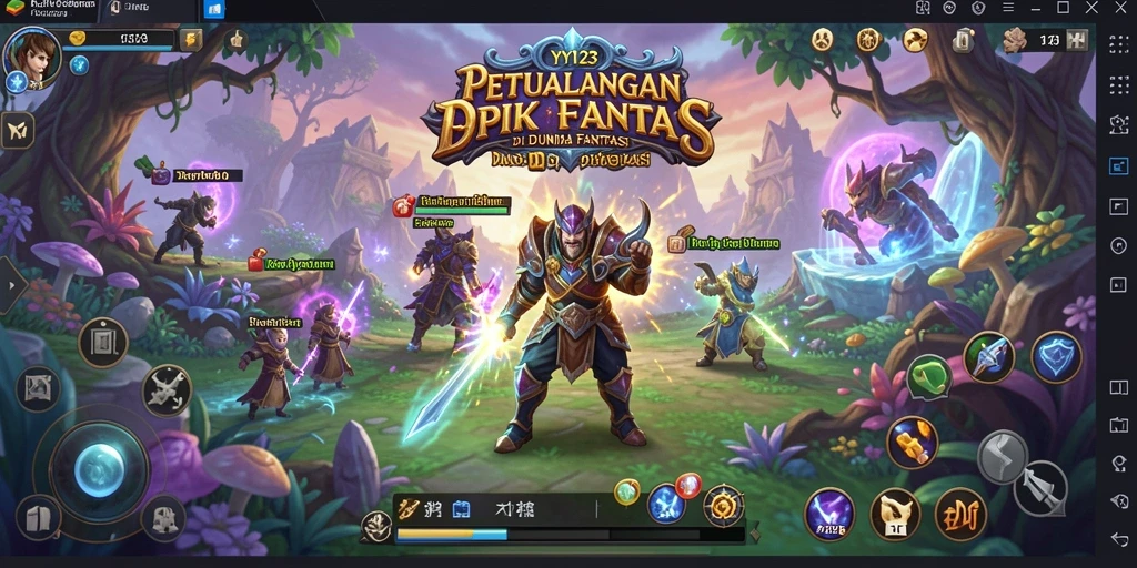 Tampilan menarik dari gameplay YY123 dengan pertarungan yang seru.