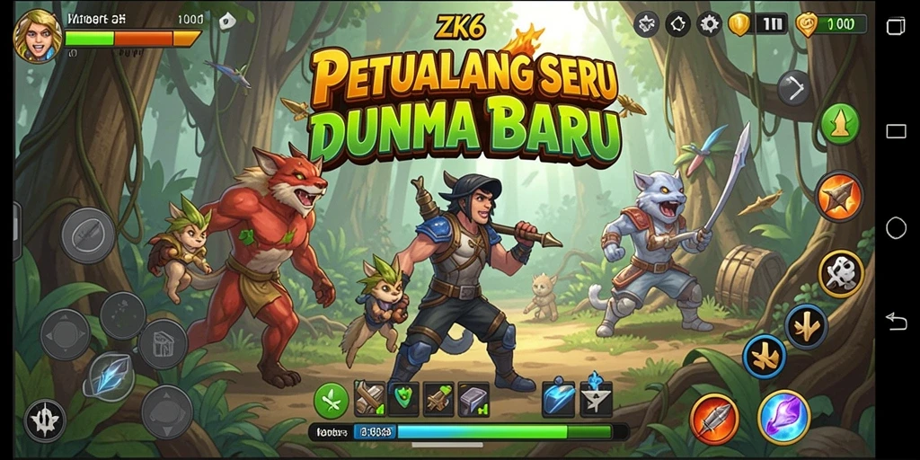 Tampilan gameplay menarik di dunia petualangan ZK6.